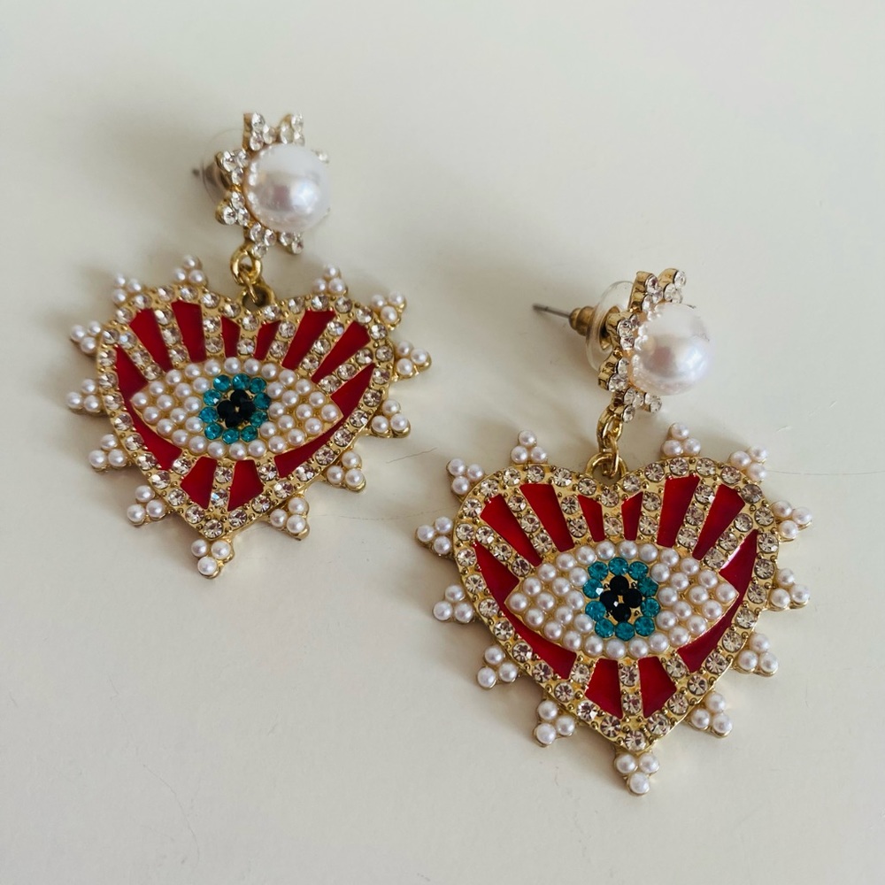 Eye + Heart Earrings
